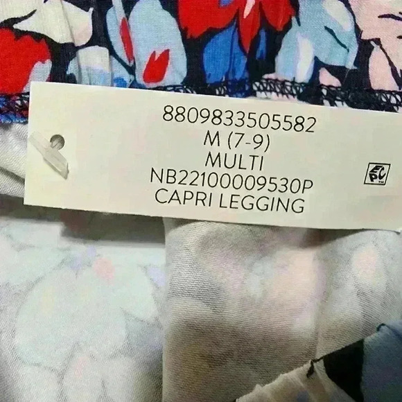 NWT No Boundaries Womens Capri Legging Juniors Size M (7-9) Floral Print - Picture 5 of 6